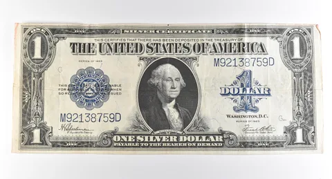1923 $1 Silver Certificate Large Note Blue Seal *3700