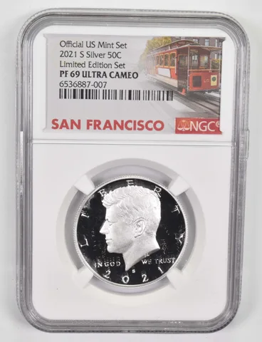 2021-S PF69 UCAM Kennedy Half Dollar NGC San Fran Lbl - Limited Edition