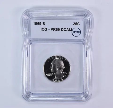 1969-S Washington Quarter PR69 DCAM ICG