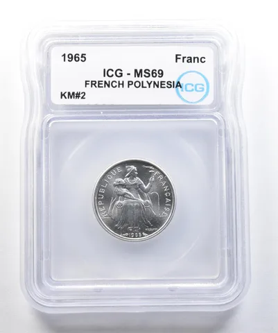 1965 French Polynesia Franc KM#2 MS69 ICG *7817