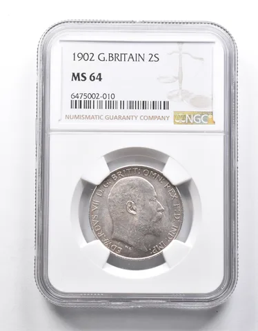 MS64 1902 Great Britain 2 Shillings NGC (Florin) a9971