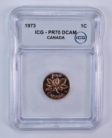 1973 Canada 1 Cent PR70 DCAM ICG
