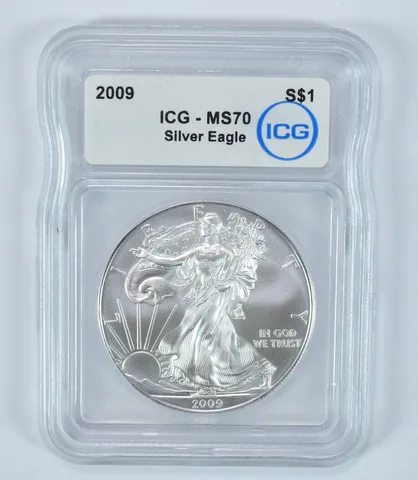 2009 American Silver Eagle MS70 ICG