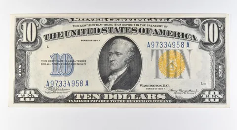 1934 A $10 Silver Certificate Yellow Seal Fr#2309 *9604