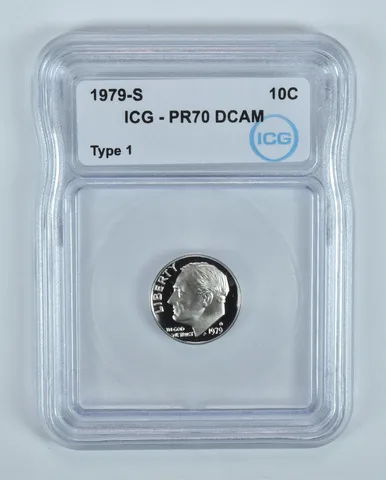 1979-S Roosevelt Dime Type 1 PR70 DCAM ICG