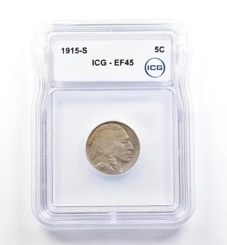 1915-S Indian Head Buffalo Nickel EF45 ICG *9946