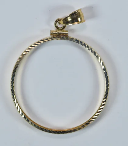 14kt Gold Coin Bezel $$20 Liberty Saint Gaudens 34.3mm 2.7g *9528