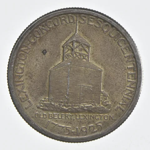 1925 Lexington Commemorative Silver Half Dollar Beautiful Tone *0489