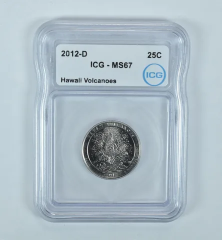 2012-D Washington Quarter ATB Hawaii Volcanoes MS67 ICG