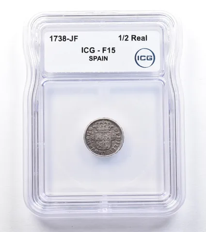 1738 JF Spain 1/2 Real F15 ICG *1797