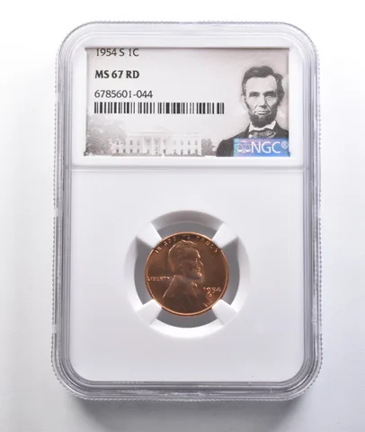 1954-S Lincoln Wheat Cent MS67 RD NGC *6803