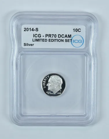 2014-S Roosevelt Dime Silver Limited Edition Set PR70 DCAM ICG