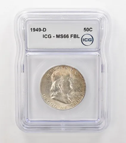 1949-D Franklin Half Dollar MS66 FBL ICG Nice Tone *6874