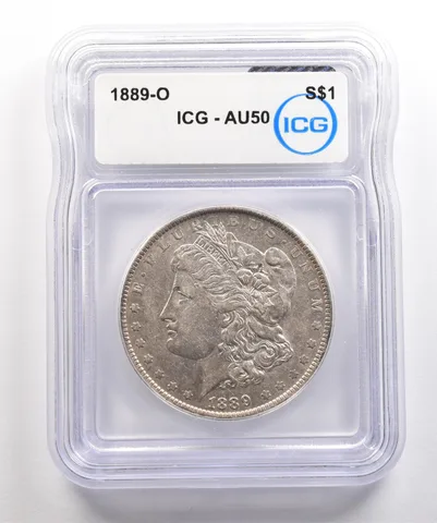1889-O Morgan Silver Dollar AU50 ICG a5391