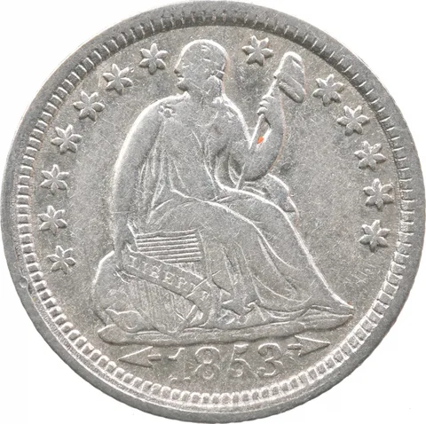 1853 Seated Liberty Half Dime Arrows a5513