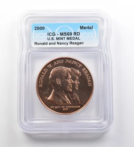 2000 US Mint Medal Ronald And Nancy Reagan MS69 RD ICG *8226