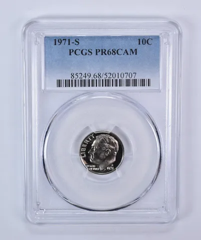 1971-S Roosevelt Dime PR68 CAM PCGS Blue Label