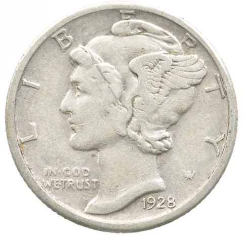 1928-S Mercury Dime Large S FS-501 a1505