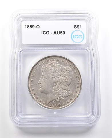 1889-O Morgan Silver Dollar AU50 ICG *3519