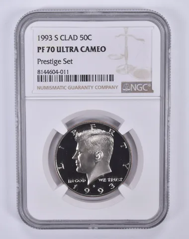 1993-S Kennedy Half Dollar CLAD Prestige Set PF70 UCAM NGC Brown Label