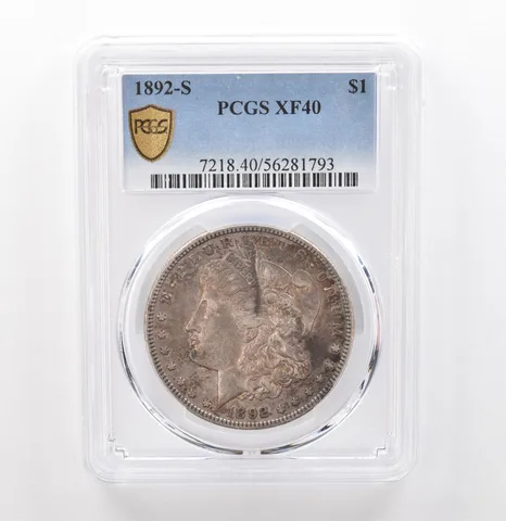 1892-S Morgan Silver Dollar XF40 PCGS Beautiful Tone *7605