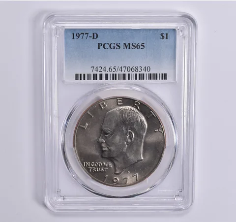 1977-D Eisenhower $1 MS65 PCGS Blue Lbl