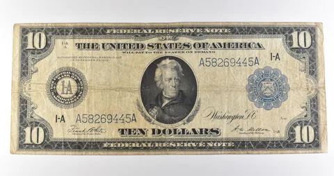 1914 $10 Boston MA FRN Large Note Blue Seal *3634