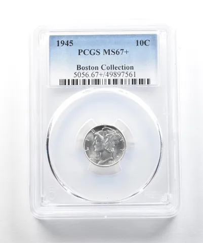 1945 Mercury Dime Boston Collection MS67+ PCGS *0200