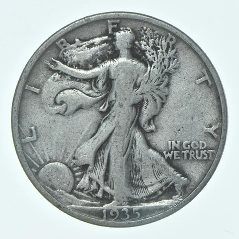 1935-P Walking Liberty Half Dollar CIRC VG+ 90% Silver