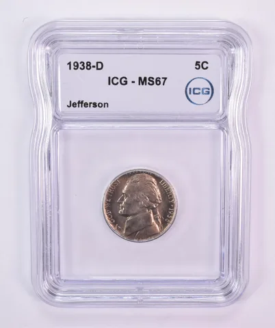 1938-D Jefferson Nickel MS67 ICG