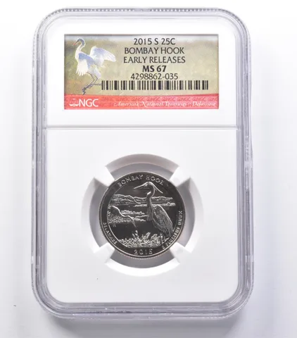 MS67 2015-S Washington Quarter Bombay Hook Early Releases NGC a5359