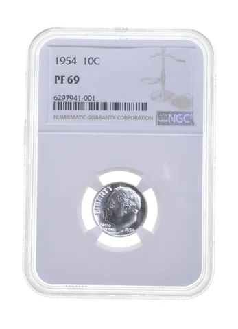 PF69 1954 Roosevelt Dime - Graded NGC *6170