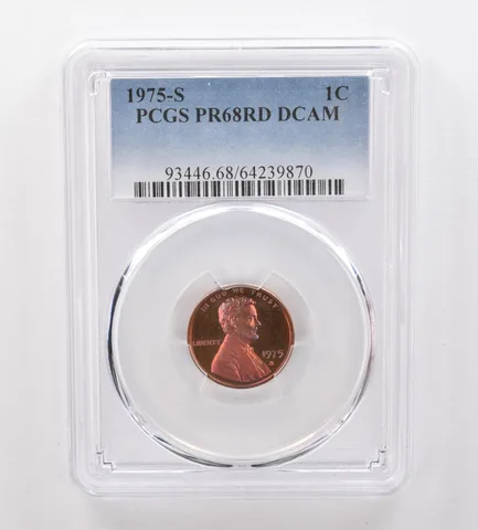 1975-S Lincoln Memorial Cent PR68 RD DCAM PCGS Beautiful Tone *2094