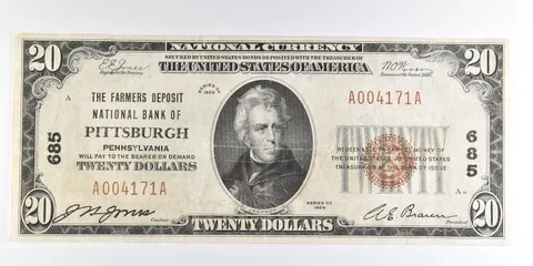1929 $20 Pittsburgh PA National Currency Note CH 685 *9857