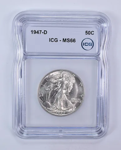 1947-D Walking Liberty Half Dollar MS66 ICG