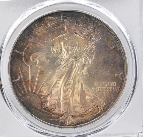 1993 American Silver Eagle MS68 PCGS Beautiful Tone *1246