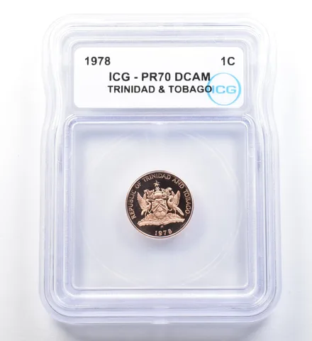 1978 Trinidad & Tobago 1 Cent PR70 DCAM ICG a1139