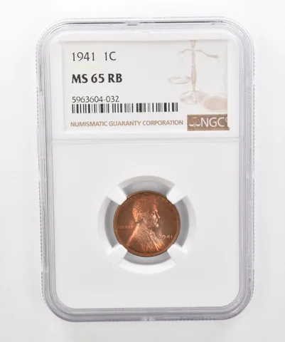 1941 Lincoln Wheat Cent MS65 RB NGC Beautiful Tone *2937