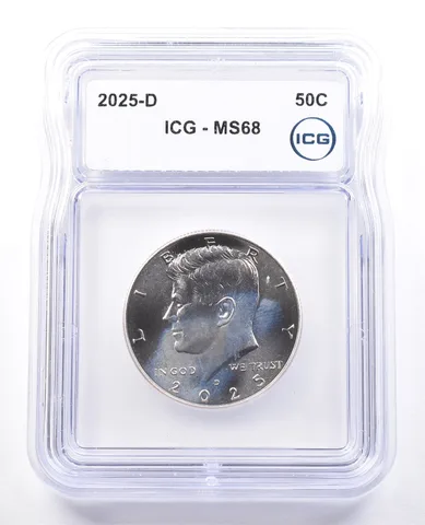 2025-D Kennedy Half Dollar MS68 ICG