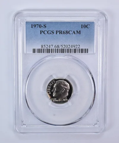 1970-S Roosevelt Dime PR68 CAM PCGS Blue Label