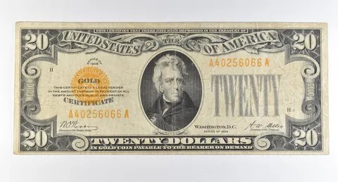 1928 $20 Gold Certificate Yellow Seal *8239