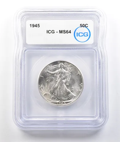 1945 Walking Liberty Half Dollar MS64 ICG *0393