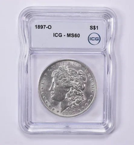 1897-O Morgan Silver Dollar MS60 ICG *0528