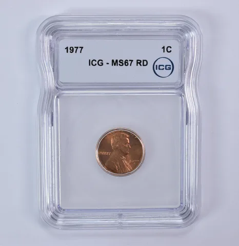 1977 Lincoln Memorial Cent MS67 RD ICG
