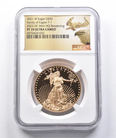 PF70 2021-W $50 American Gold Eagle T-1 2022 DC Mint HQ NGC *4257