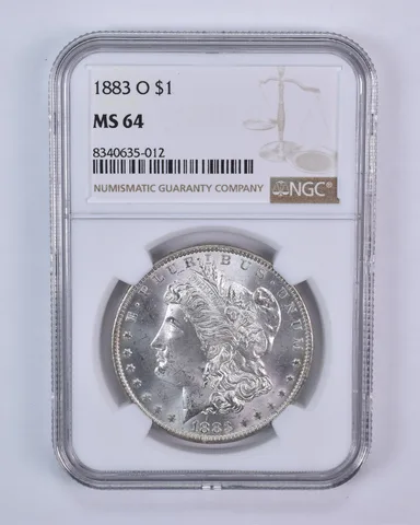 1883-O Morgan Silver Dollar MS64 NGC Brown Label