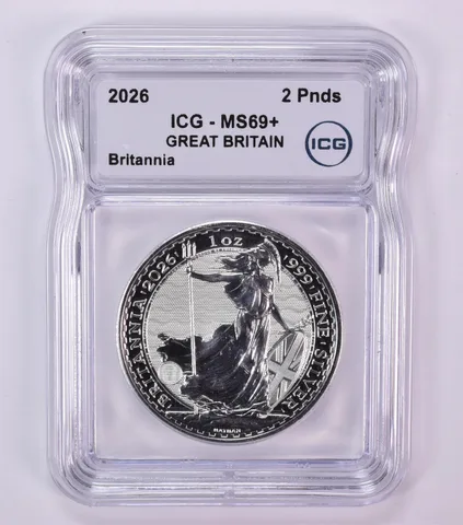 2026 Great Britain 2 Pound Silver Britannia MS69+ ICG