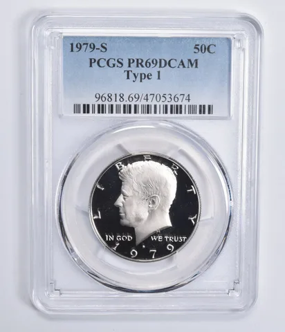 1979-S Kennedy Half Dollar Type 1 PR69 DCAM PCGS Blue Lbl