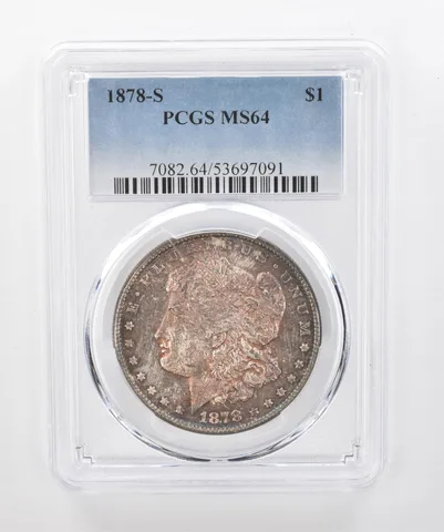 1878-S Morgan Silver Dollar MS64 PCGS Beautiful Tone *1497