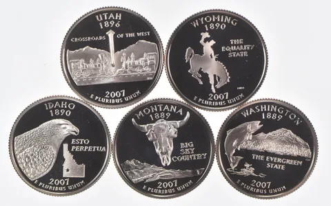 2007-S Washington State Quarters (clad) From Proof Set (5 coins)